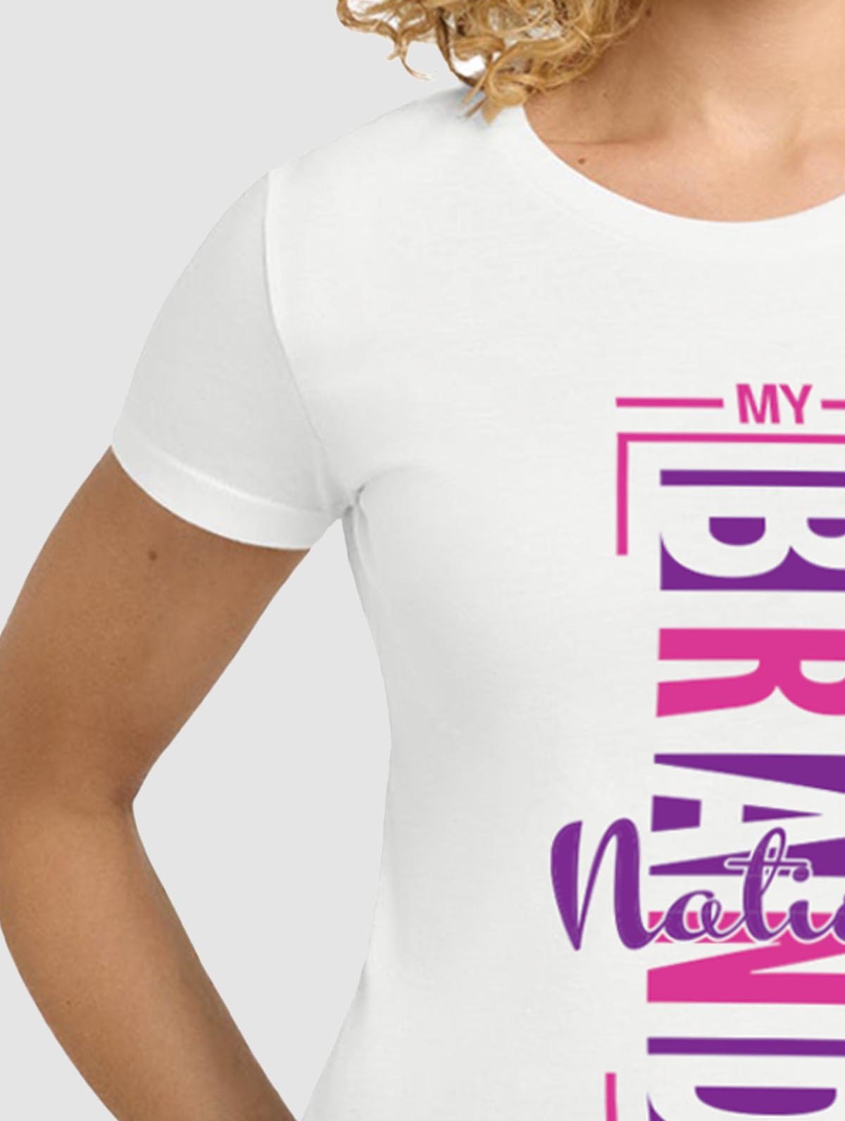 BN Ladies White Graphic T-Shirt - Image 3