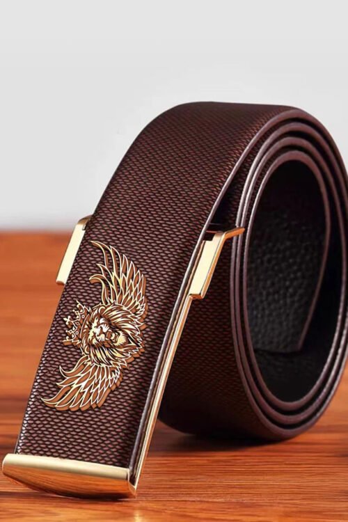 Regal Winged Lion Leather Belt