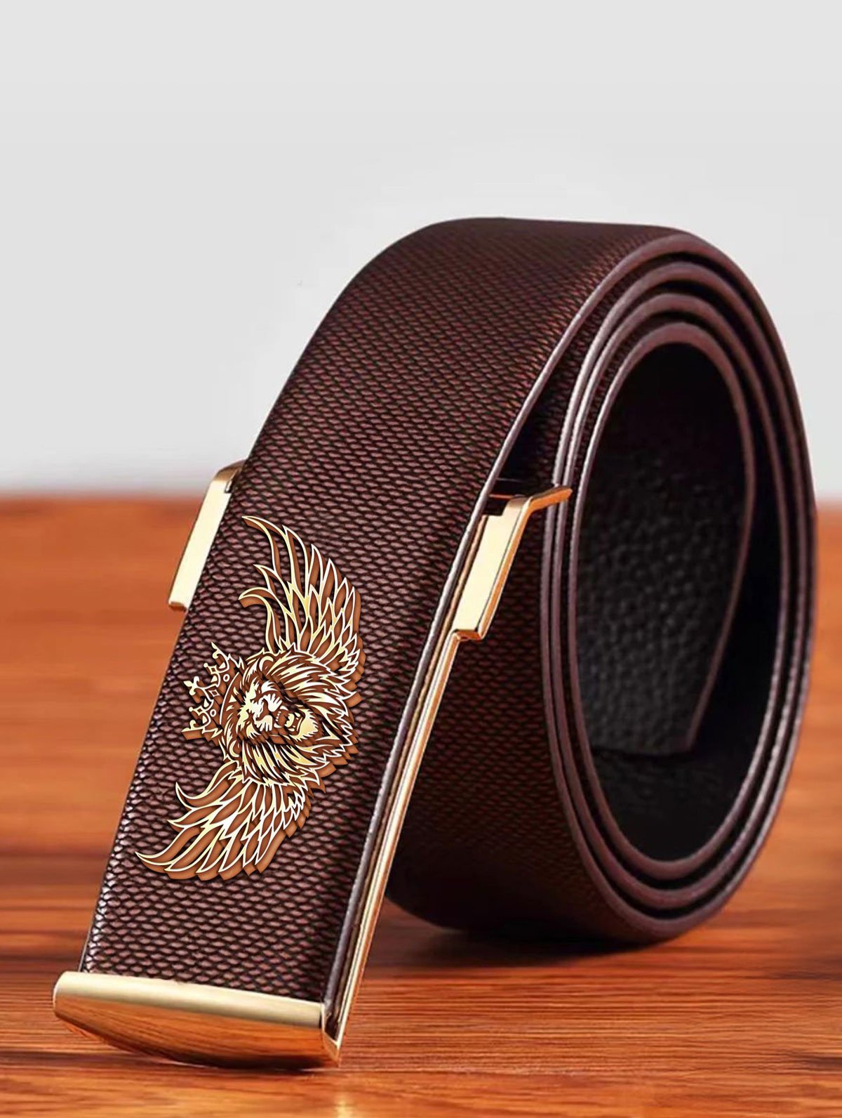Regal Winged Lion Leather Belt