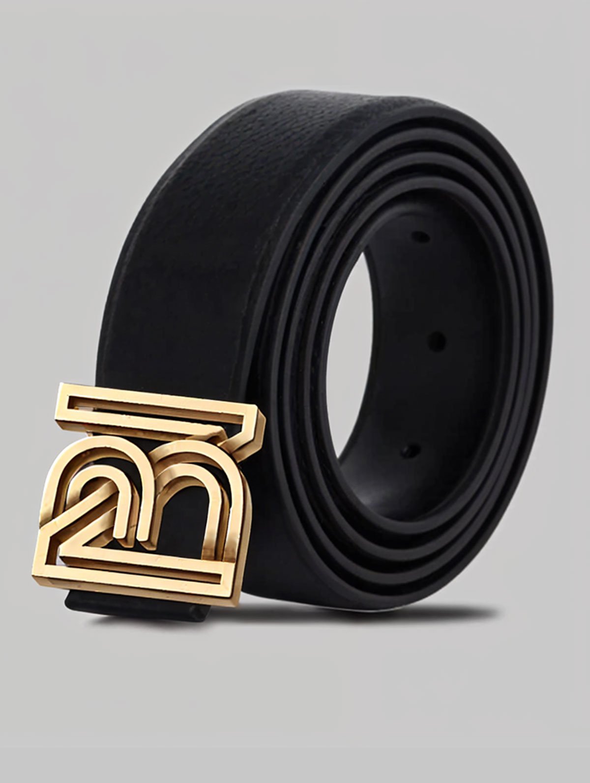 Modern Minimalist Black Leather Belt
