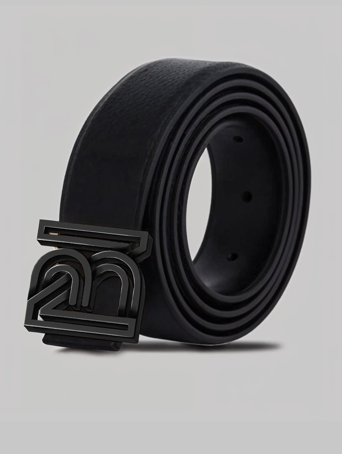 Modern Minimalist Black Leather Belt - Image 3